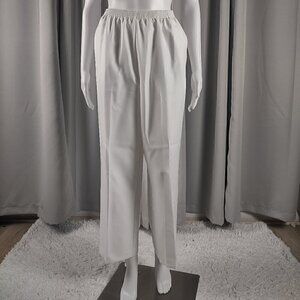 Alfred Dunner Petite Classic Elastic Waist White Pull On Pants Size 16P  (NWT)